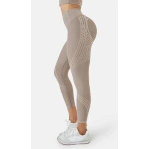 Fanka Body Sculpt Leggings M Sand 7/8 Gym Compression Tummy Control Reversible